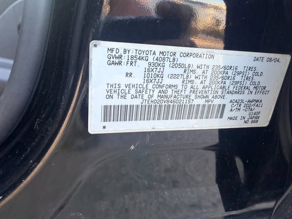 2004 Toyota rav-4 s type - Image 8
